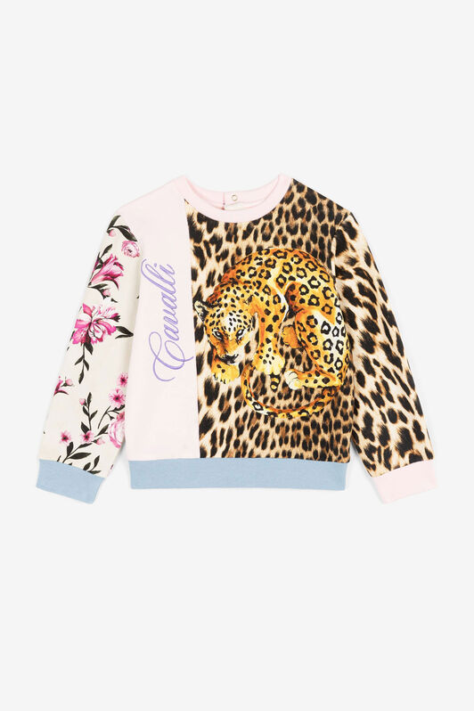 JU Patchwork-Print Sweatshirt JU Patchwork-Print Sweatshirt Light brown OJT950-ISA2J