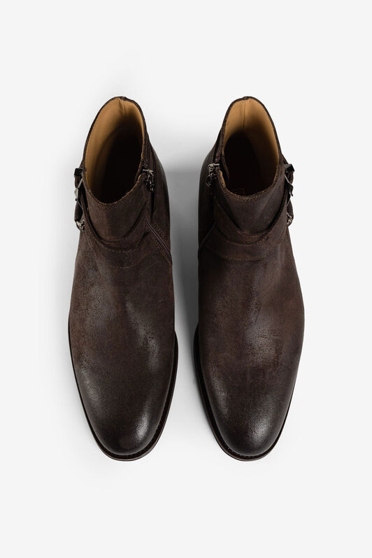 RC Stivaletti in pelle con pantere DARK BROWN PRS002-PZ003
