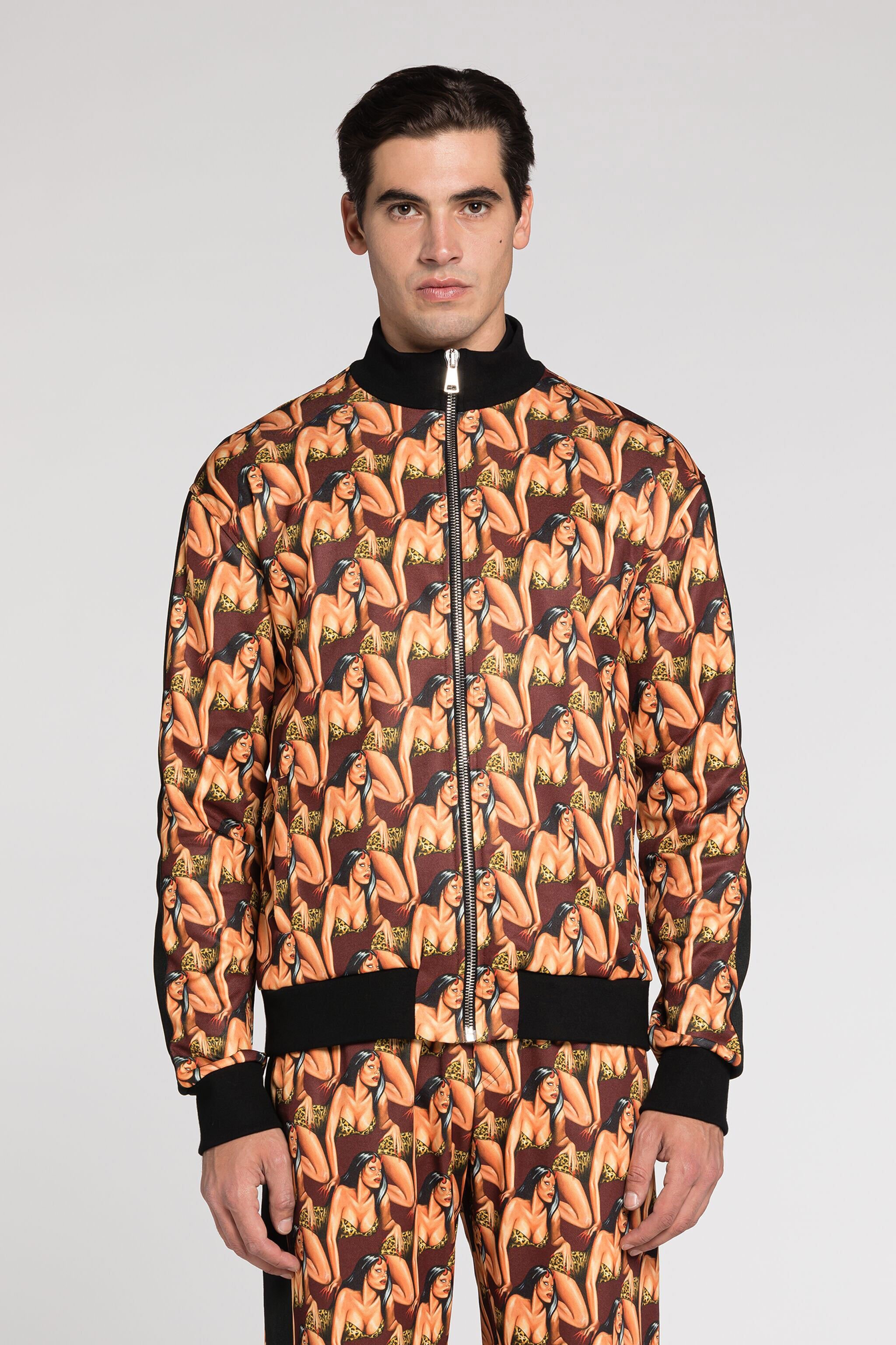 RC Graphic-Print Track Jacket Brown RRT66C-2OH24