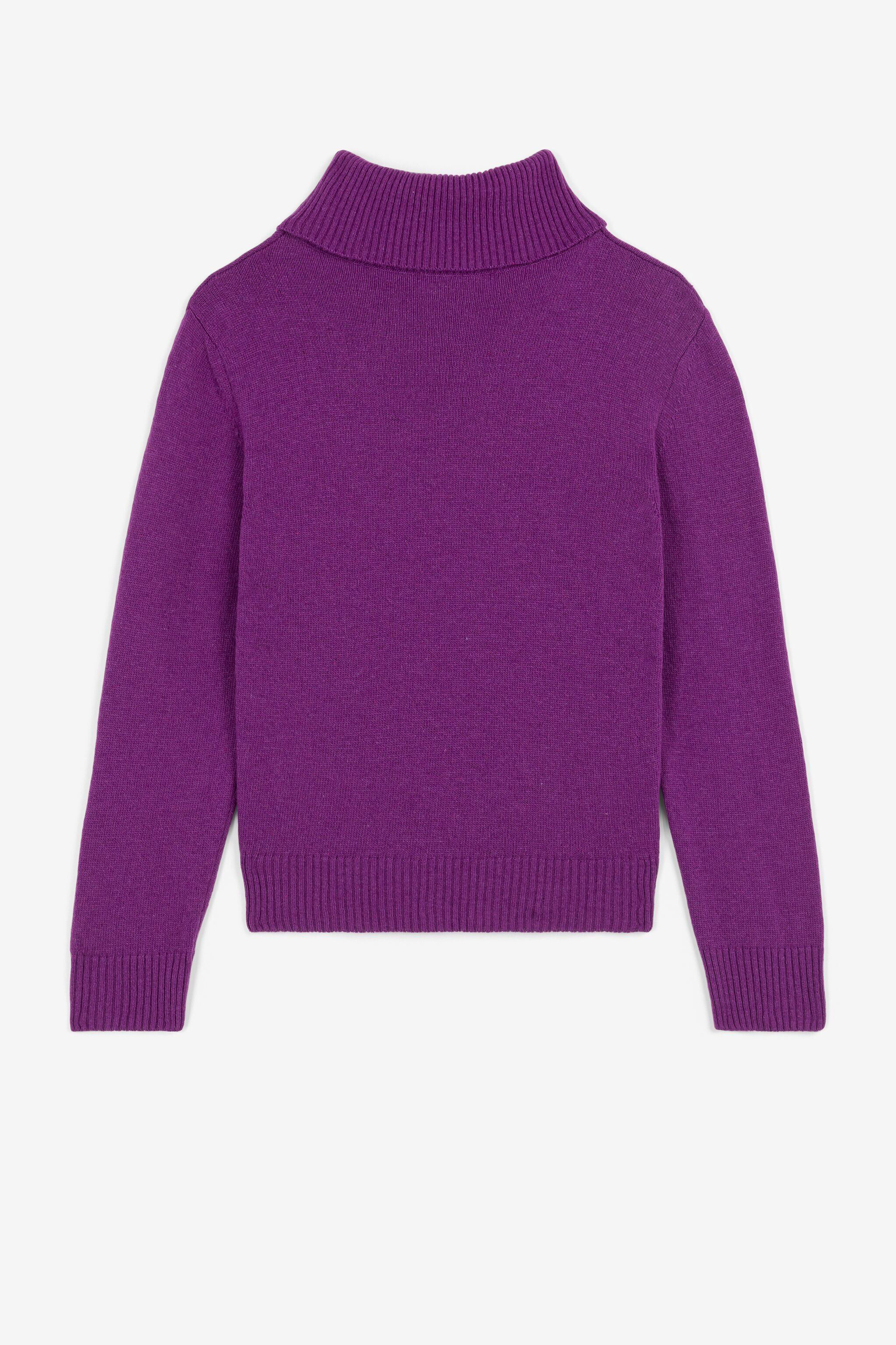 JU Pullover mit Logo-Stickerei Lila PJM003-MQ013