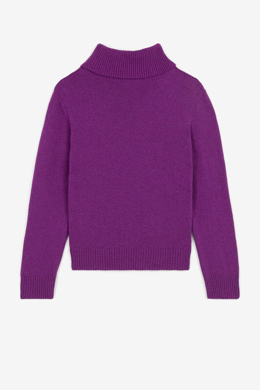 JU Pullover mit Logo-Stickerei JU Pullover mit Logo-Stickerei Lila PJM003-MQ013