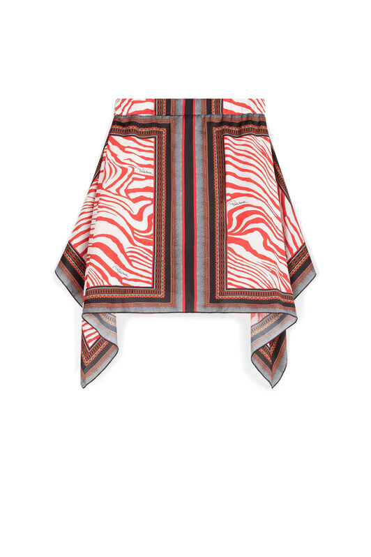 JU Zebra-Print Skirt RED/MULTICOLOR IJT300-FXQ72