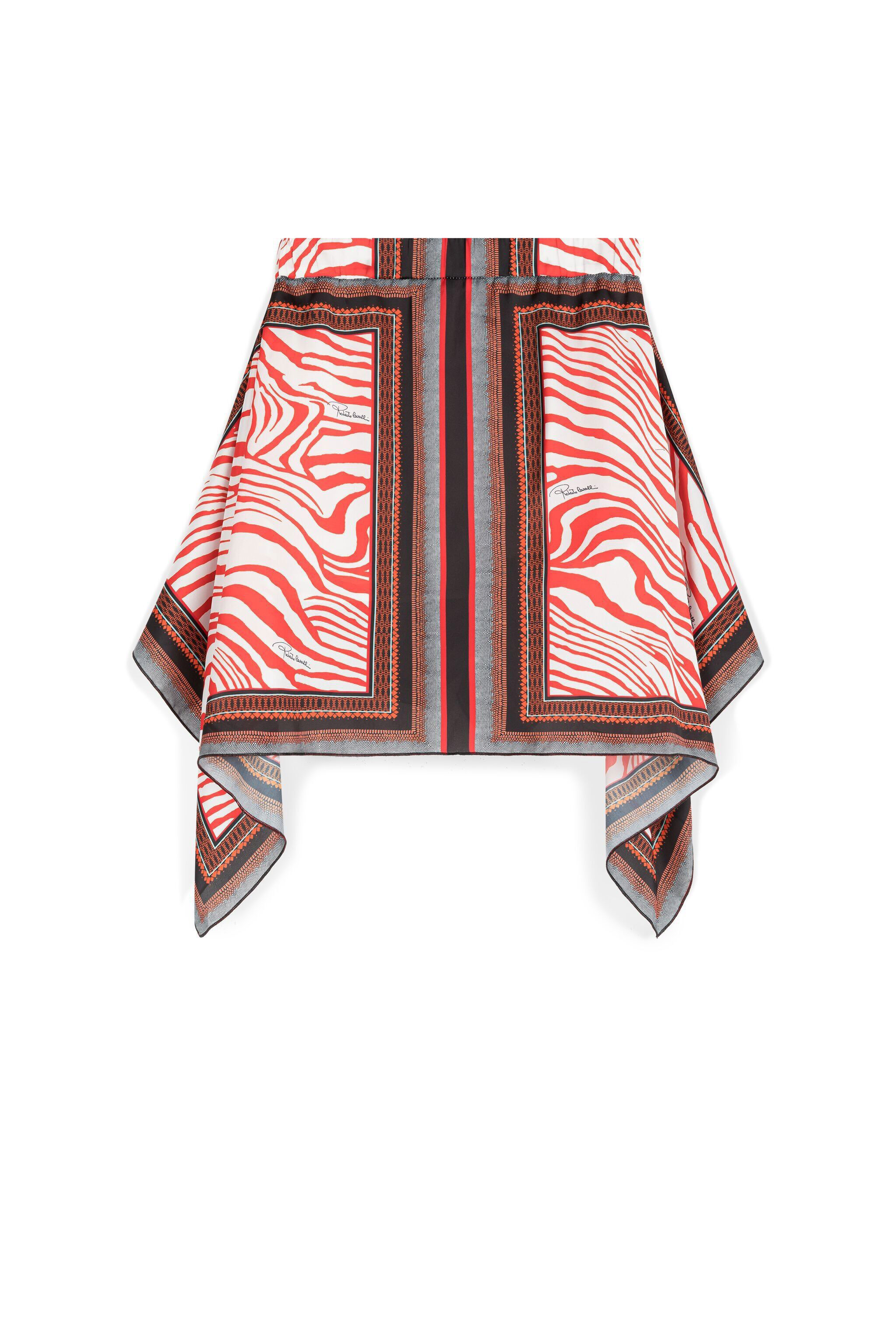JU Zebra-Print Skirt RED/MULTICOLOR IJT300-FXQ72