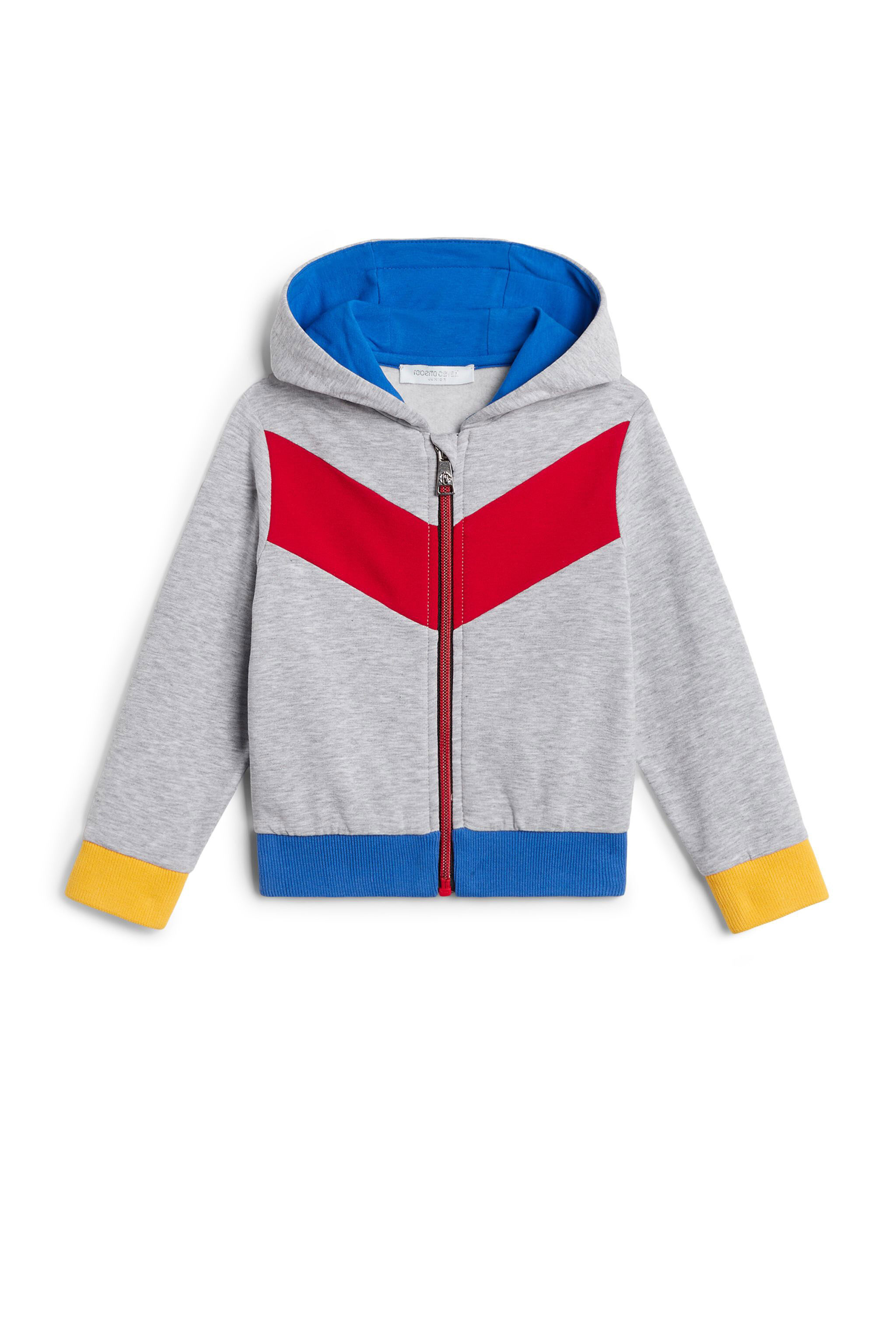 JU Sweat à capuche zippé imprimé tigre GREY MELANGE JJT90A-CF027
