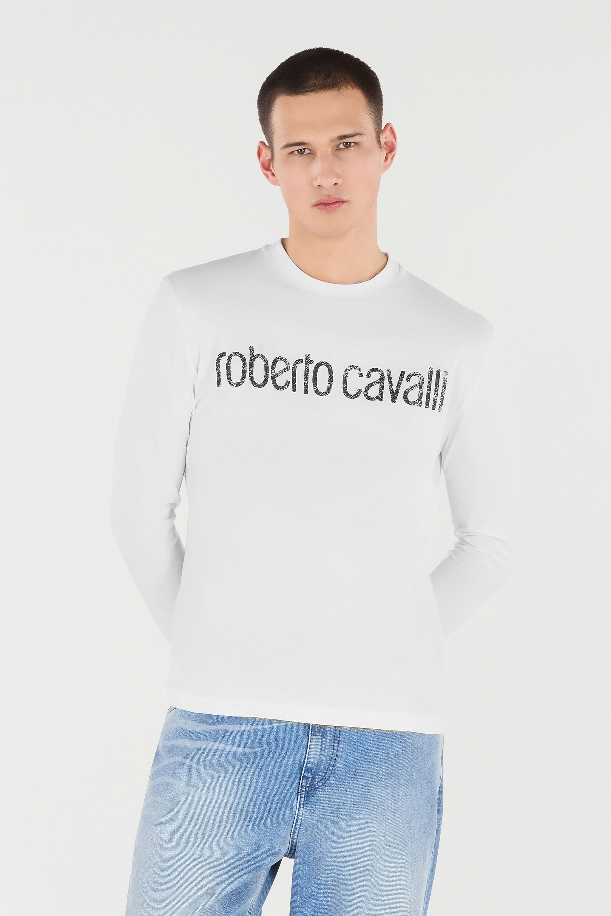RC T-Shirt Mit Langen Ärmeln Und Logo Weiß POT61B-JD060