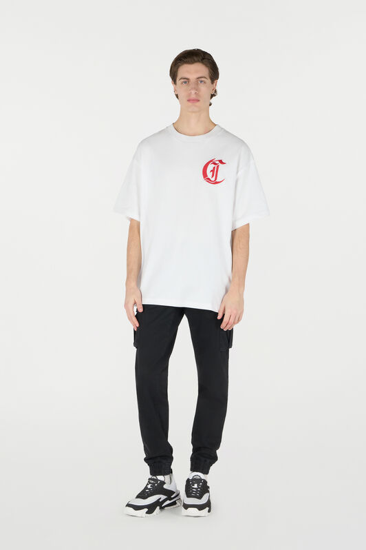 JC T-Shirt With JC Monogram White TFT039-TF056