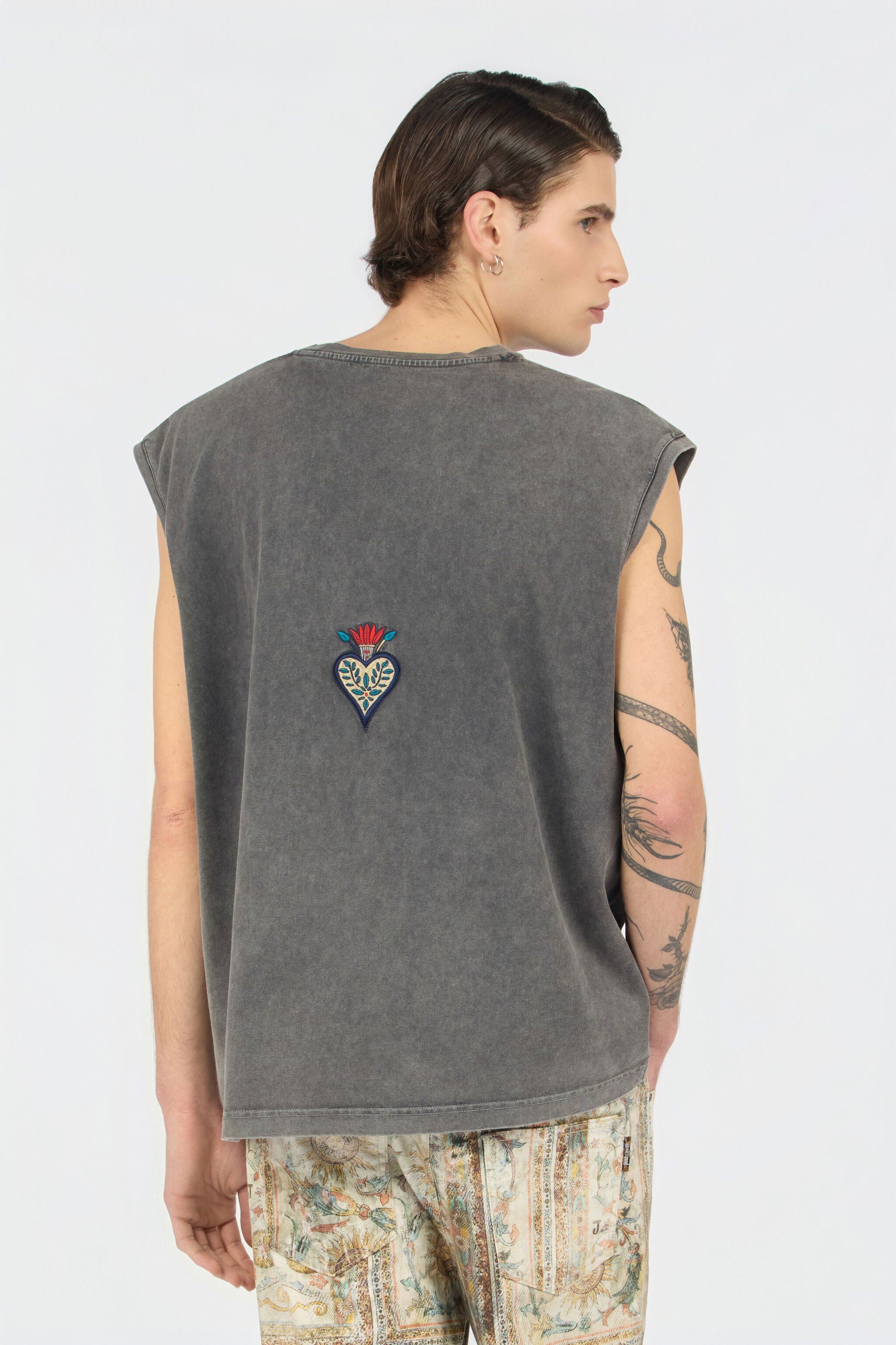 JC T-shirt Grigia Con Logo JC T-shirt Grigia Con Logo BLACK WFT066-WF096