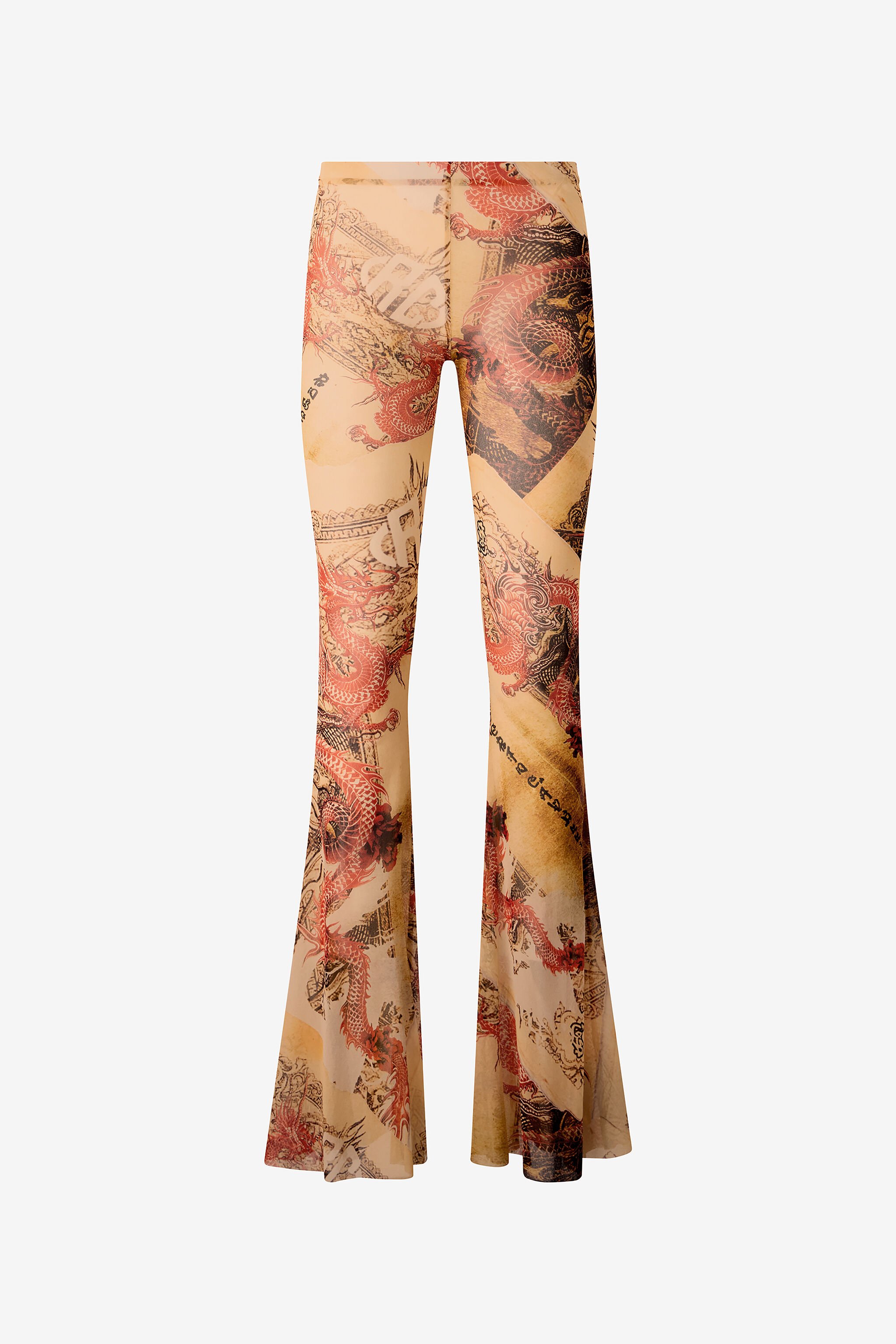RC Pants with Oriental Print NATURALE/ROSSO VQT21A-TLQ00