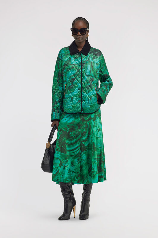 RC Malachite Print Skirt Grün TKT303-4QN06