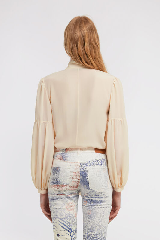 RC Blusa con fiocco al collo Avorio TKT707-SY001