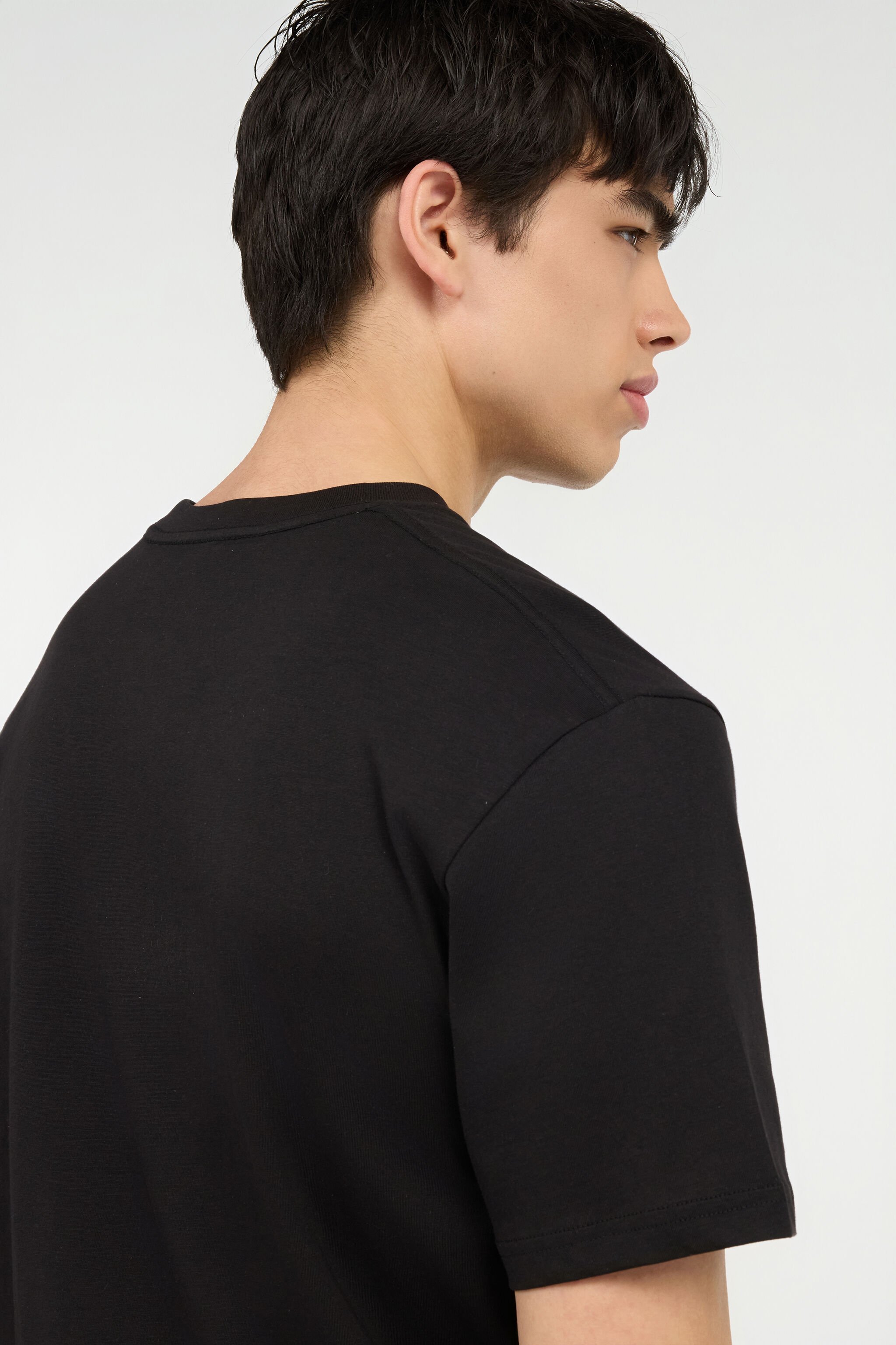 JC T-Shirt With Flocked Logo BLACK UFT058-UF078
