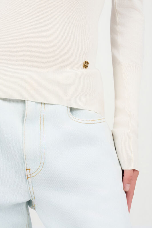 RC Cotton sweater Avorio UWM608-WH003