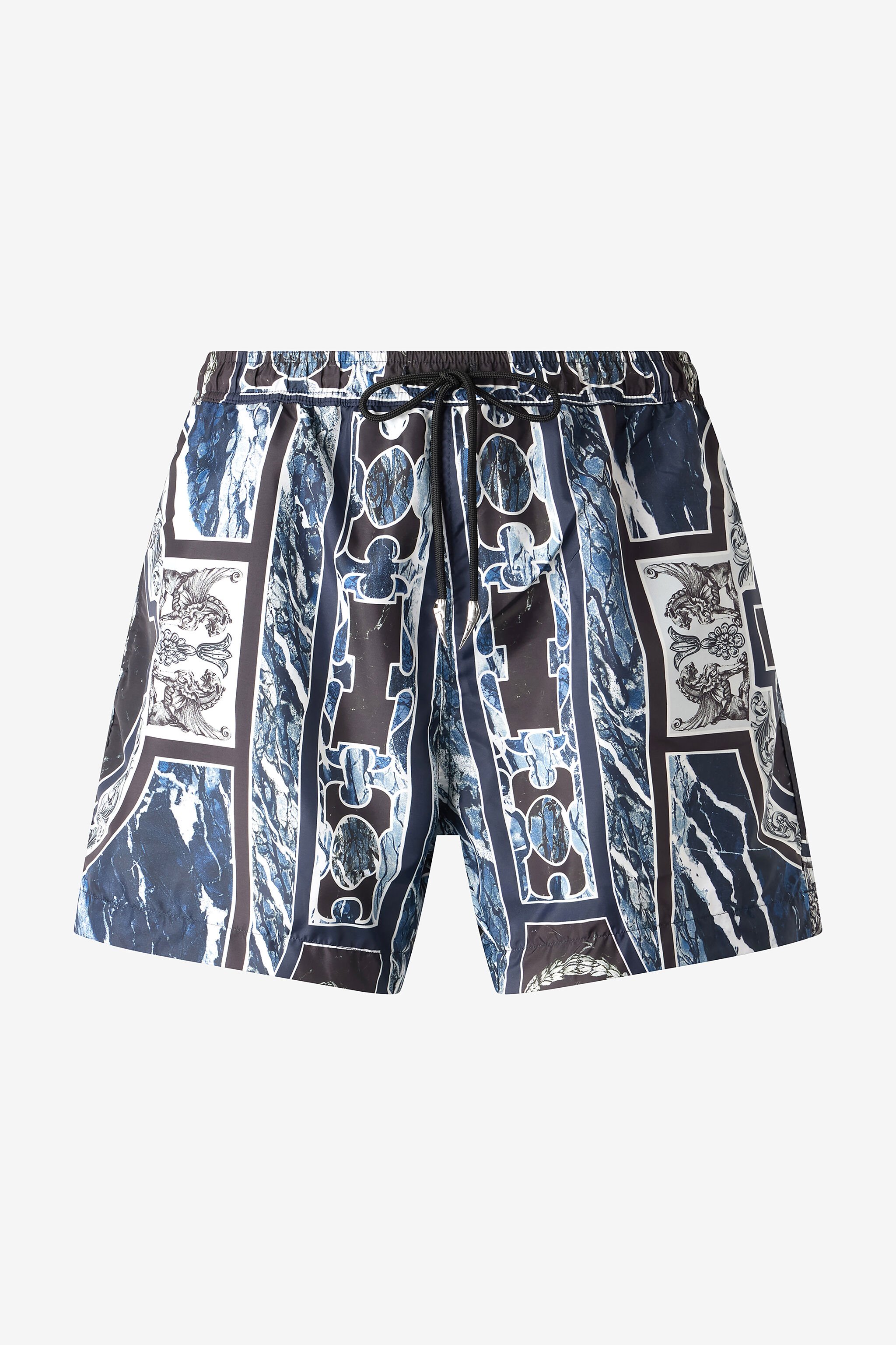 RC Badeshorts Mit Print Marble Und Fang Dunkelblau URH00A-5RN65