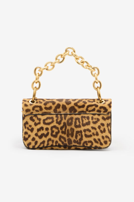 RC Small Bag in Leopard Skin Print with Chain Marron VKB016-ZV012