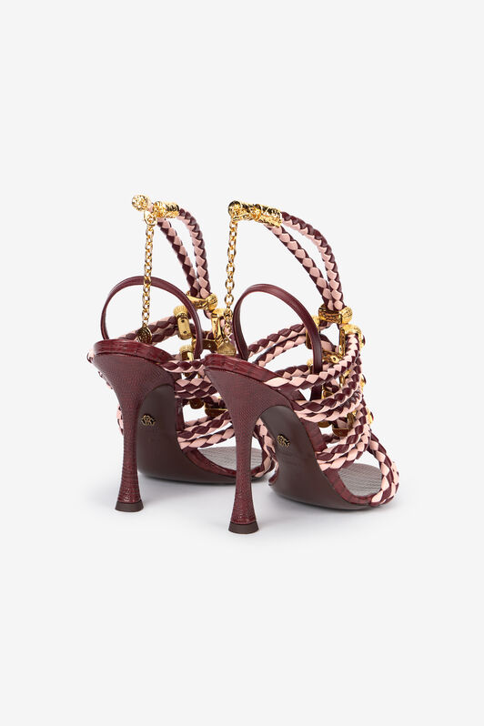 RC Red and White Sandals with Jewel Details ROSSO/BIANCO VWS003-PZ003