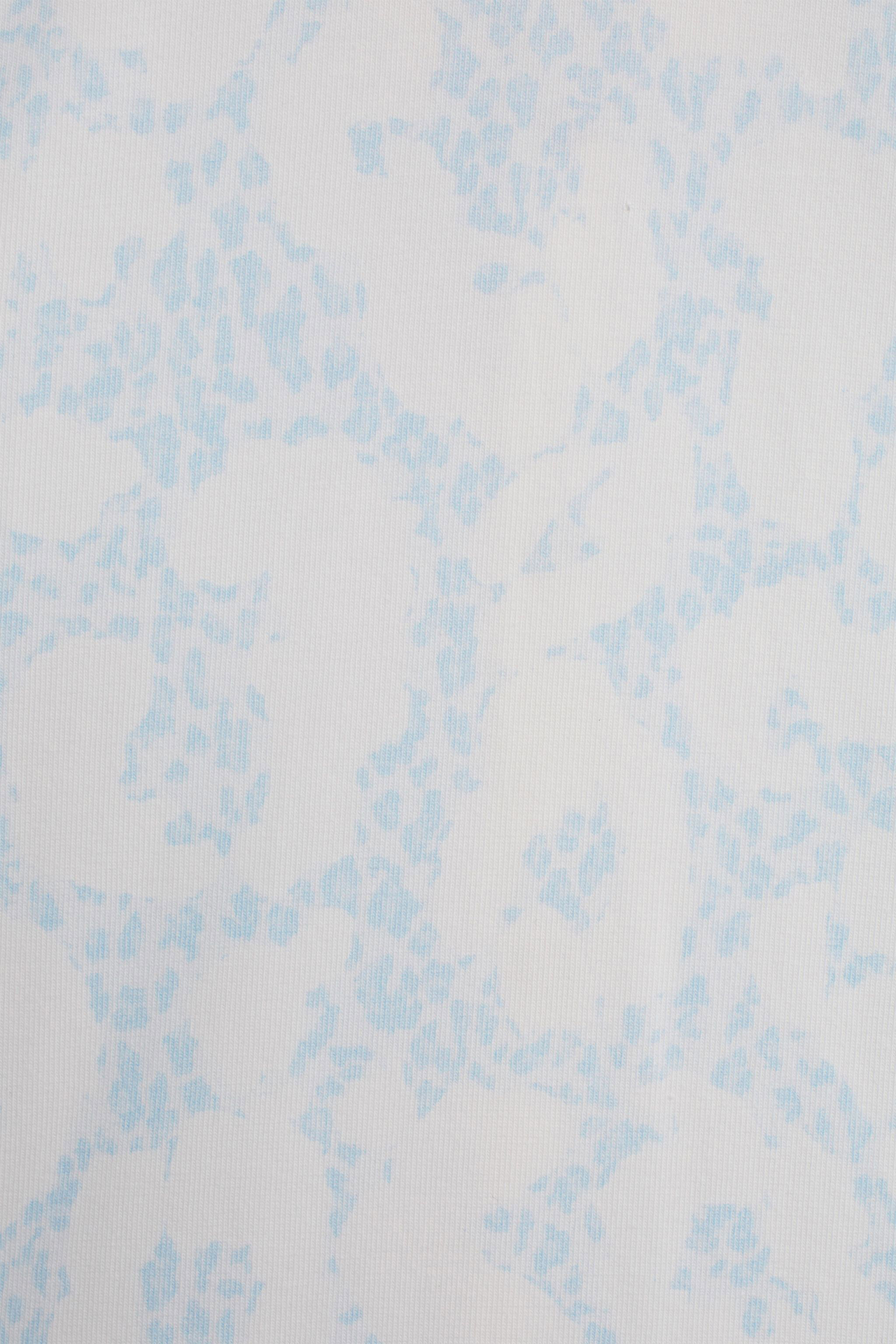 JU New Leopard print babygrow BABYBLUE/MILKY WHITE IJT853-JFQ59