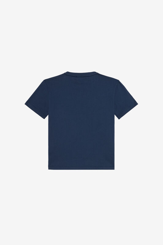 JU Blue T-Shirt with RC Monogram and Logo NAVY VJT60G-JD001