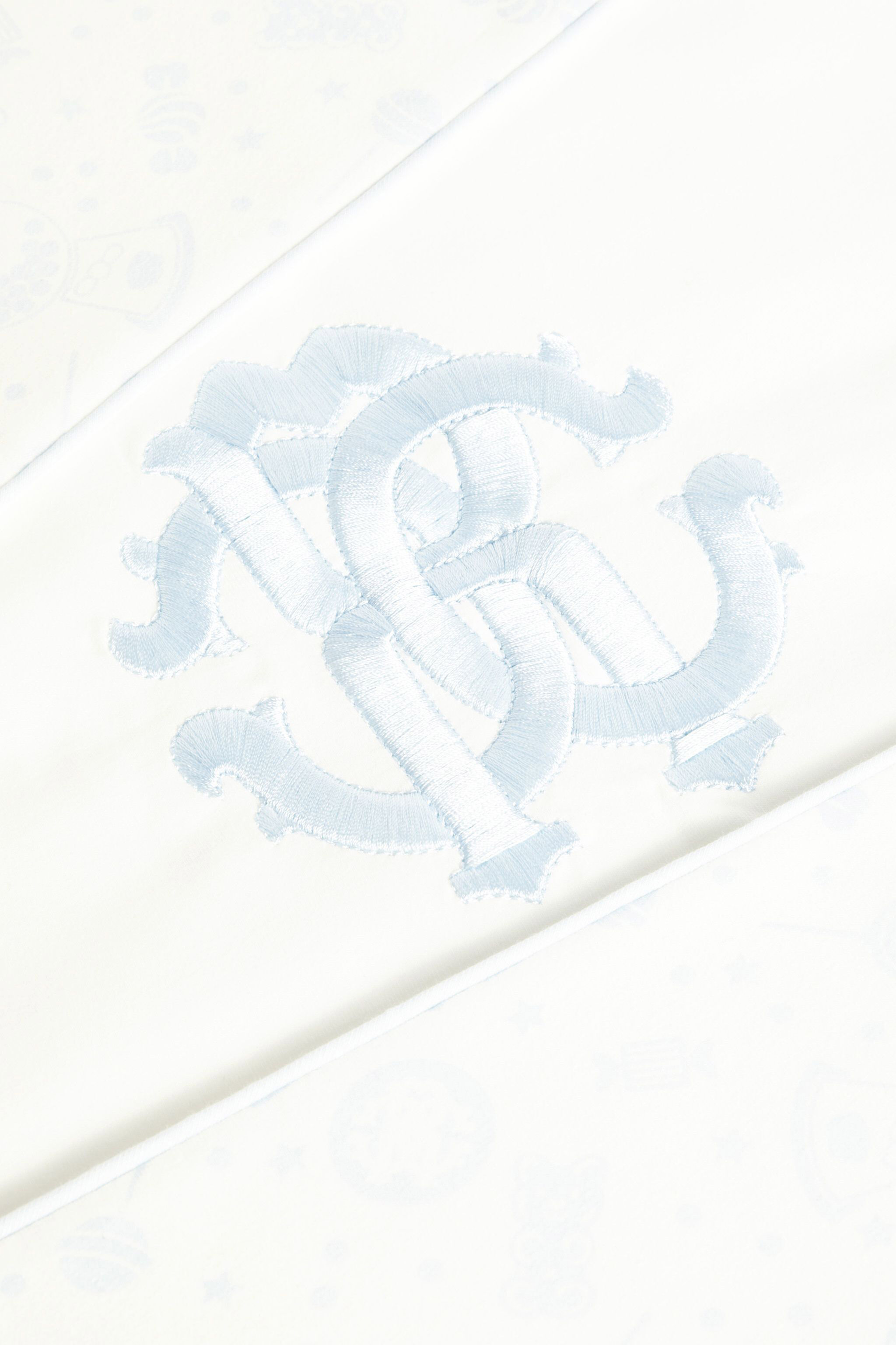 JU Baby-Decke mit Bonbon-Print MILKYWHITE/BABY BLUE JJT80L-JMS66