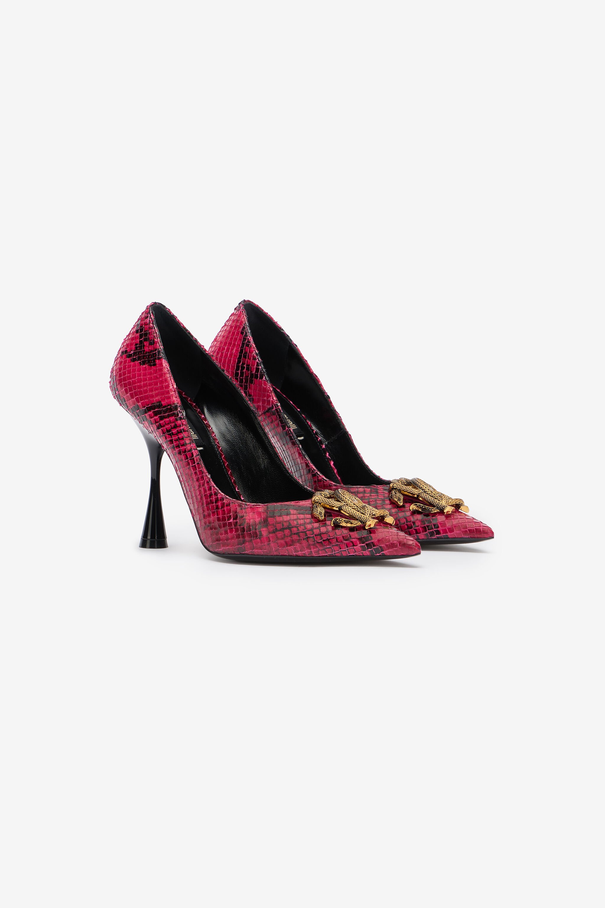 RC Décolleté Con Stampa Python E Monogram Mirror Snake Fucsia UKS011-PZP02