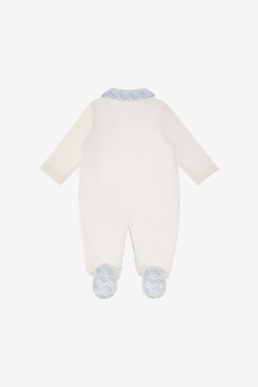 JU RC Monogram embroidery babygrow set Blue SJT839-JD001