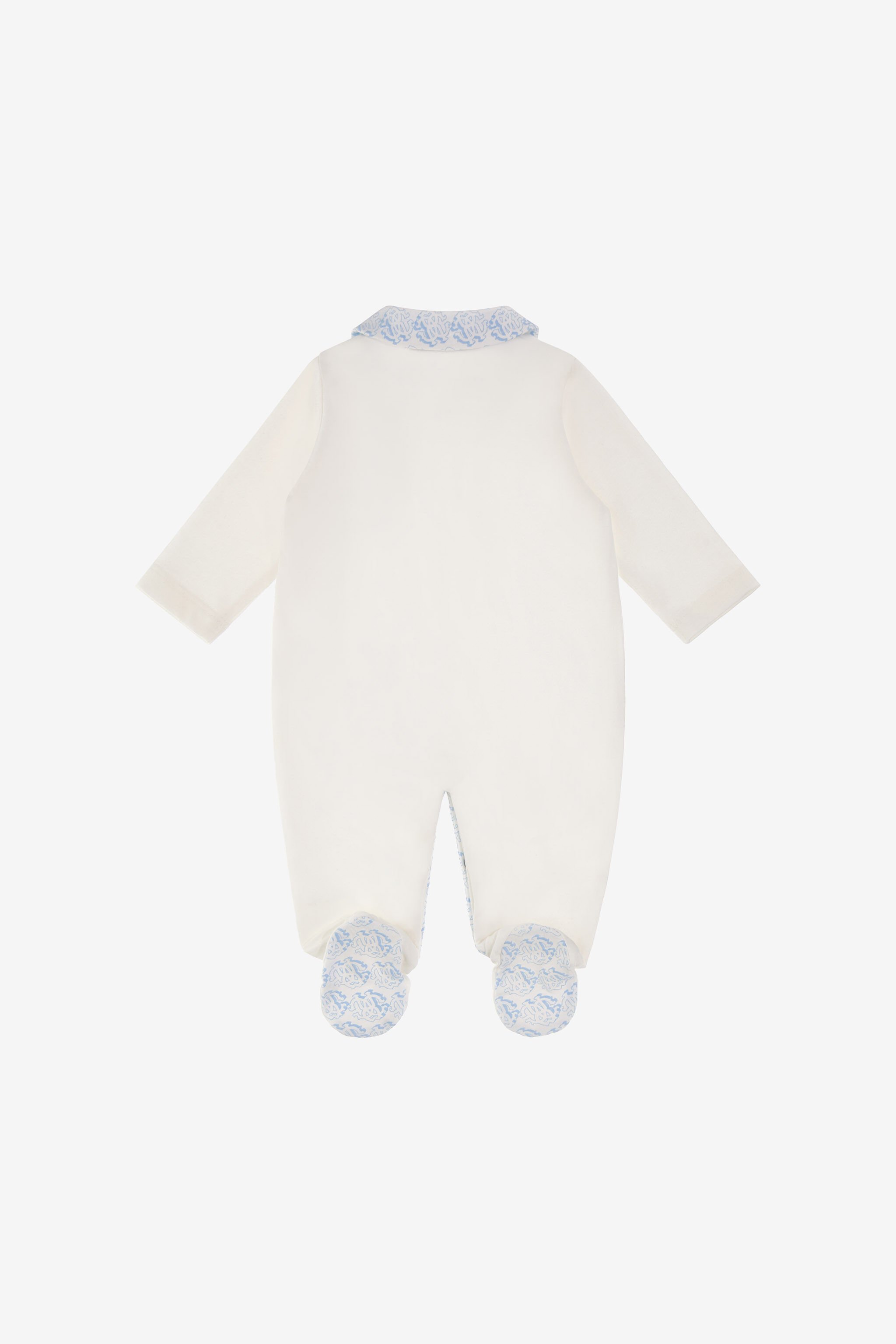 JU RC Monogram embroidery babygrow set Blue SJT839-JD001