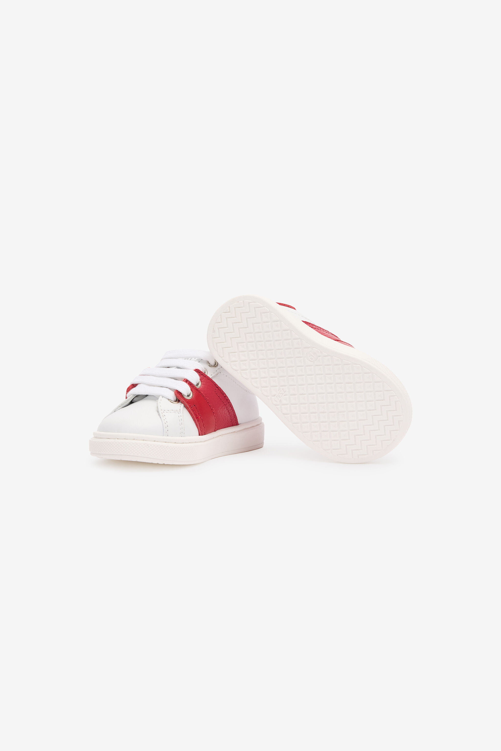 JU Color-Block Lace-Up Sneakers WHITE/RED TJS00Z-PZJ02