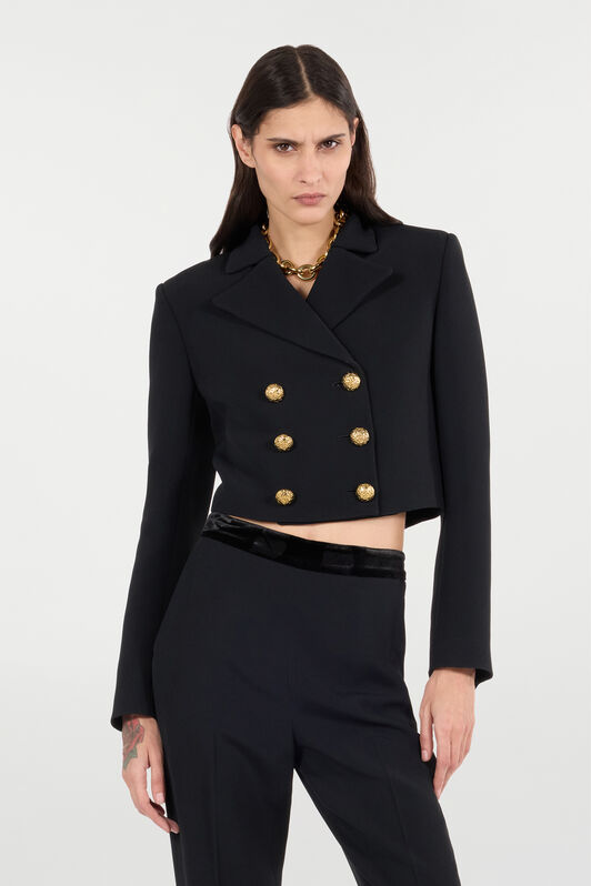 RC Cropped Double-Breasted Jacket RC Cropped Double-Breasted Jacket Negro VQT403-KU013