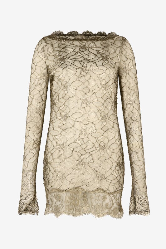 RC Mini-robe transparente noire et or avec broderies RC Mini-robe transparente noire et or avec broderies BLACK/GOLD WWT138-RP070