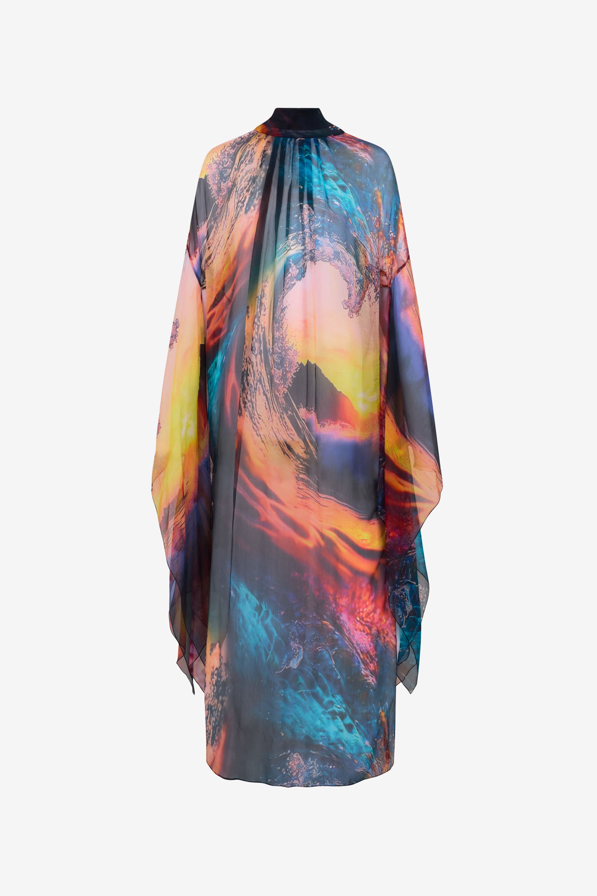 RC Itaca Print Long Dress Blue/Orange UWT140-CKN98