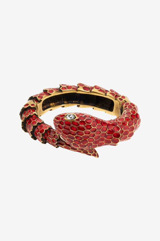 RC Bracelet with snake and crystals Red SKG002-AM072