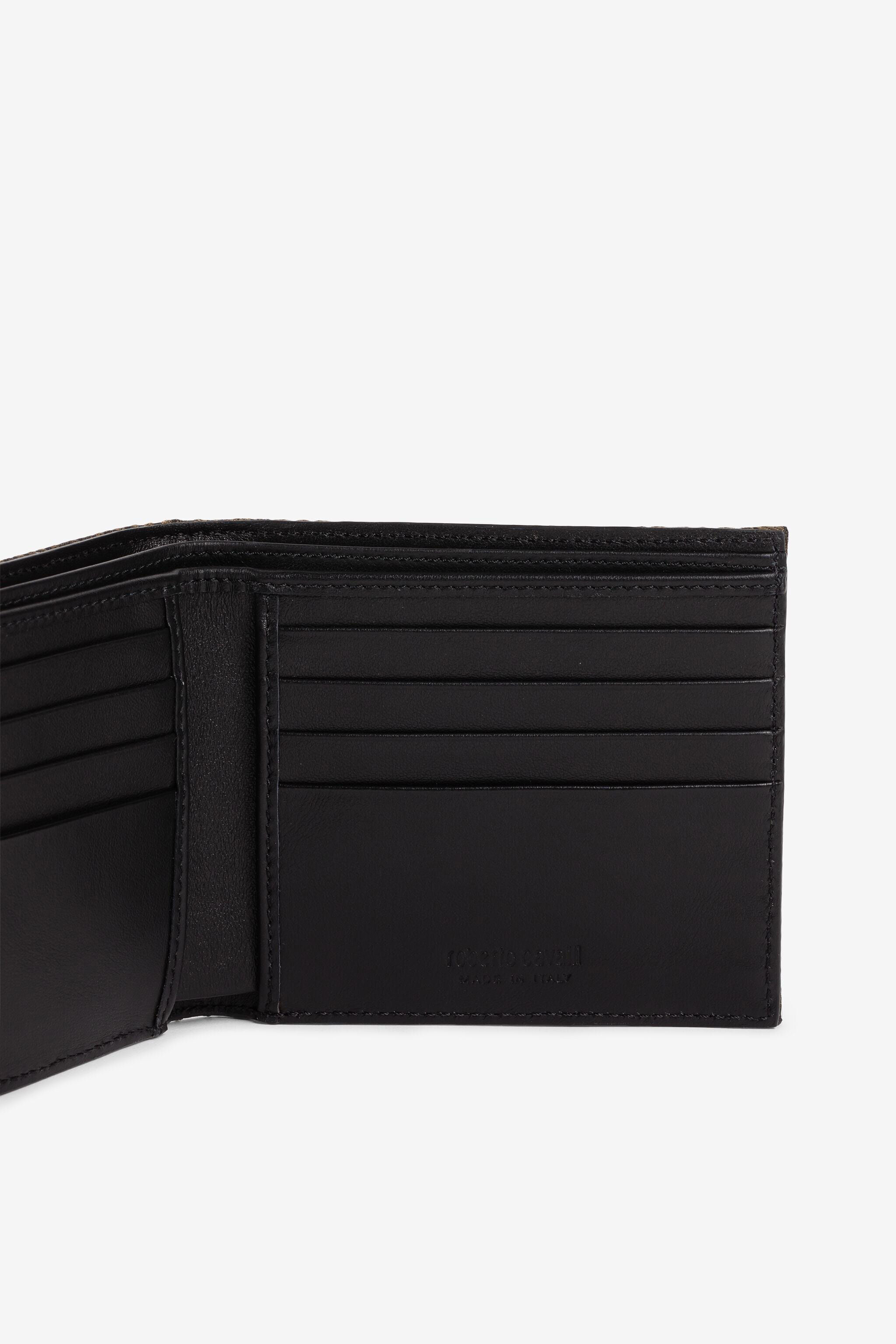 RC RC Monogramm-Jacquard-Geldbörse mit zweifacher Umschlagklappe Braun PRA005-DJ001