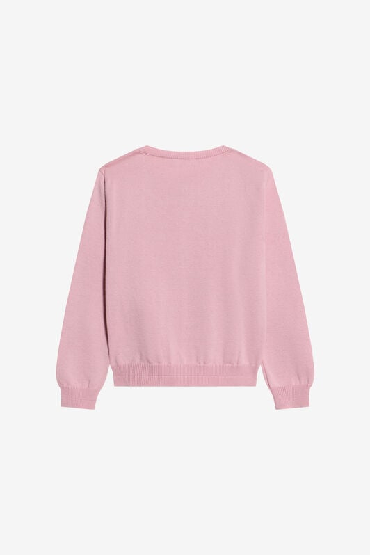 JU Pink Cotton Cardigan PINK CRYSTAL ROSE WJM90C-MG001