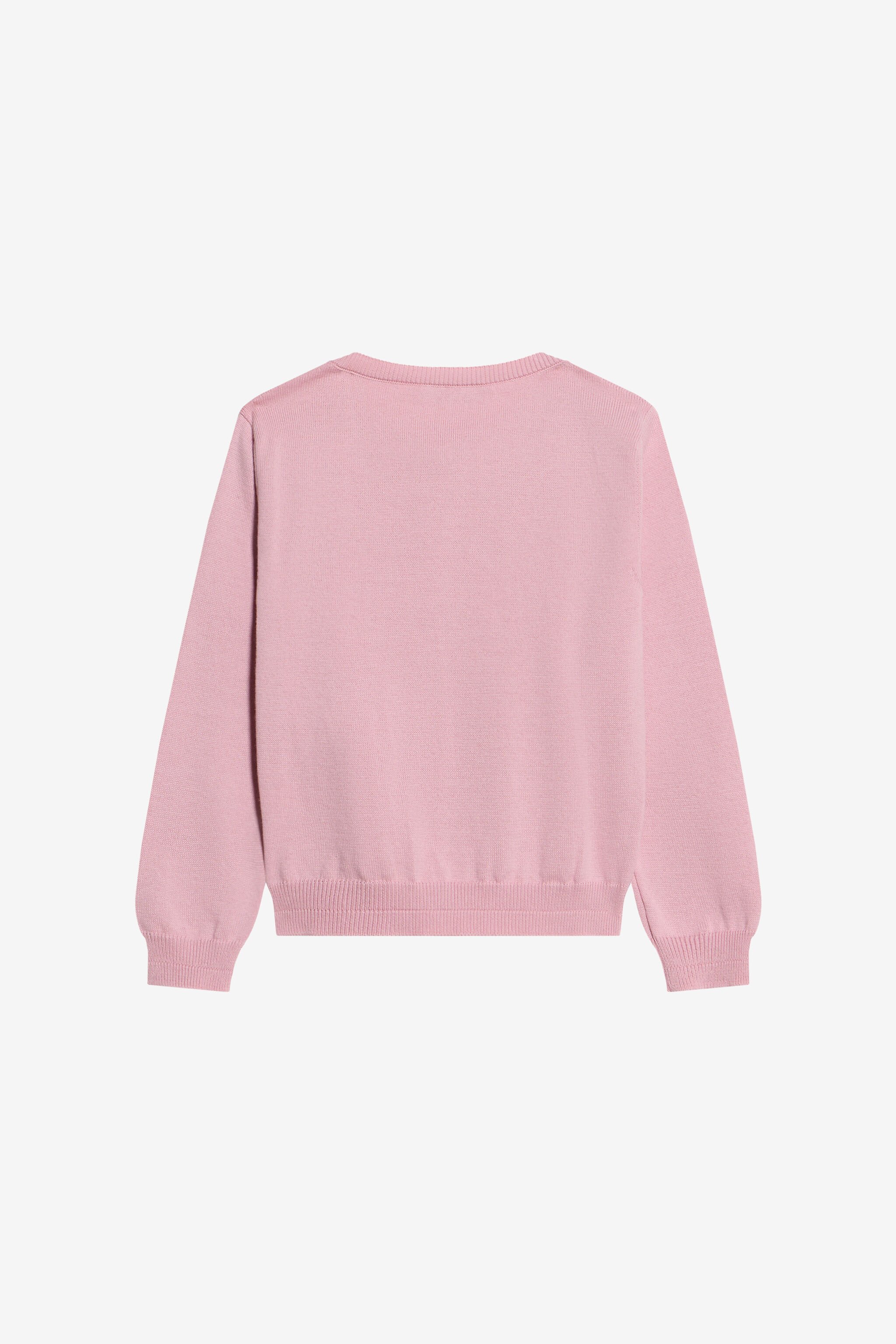 JU Pink Cotton Cardigan PINK CRYSTAL ROSE WJM90C-MG001