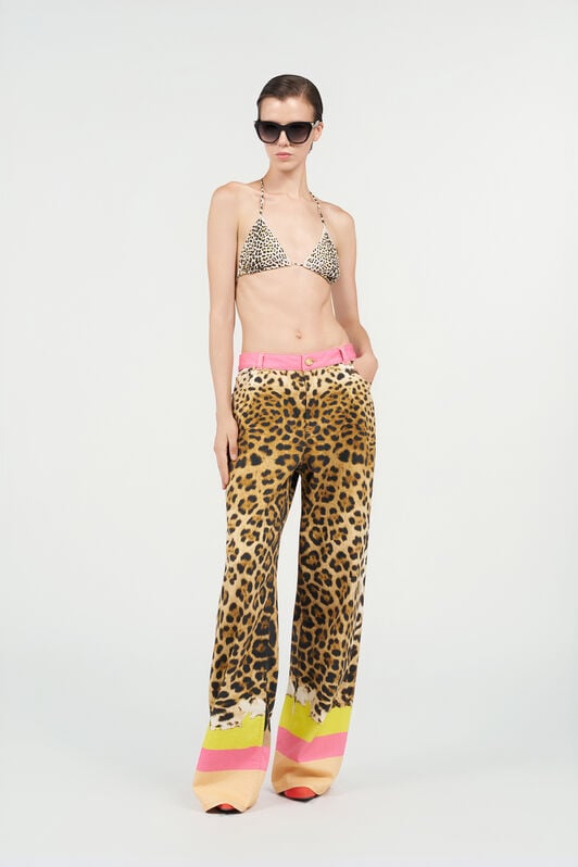 RC Jean à imprimé Cavalli Pop YELLOW WQJ207-DAR33