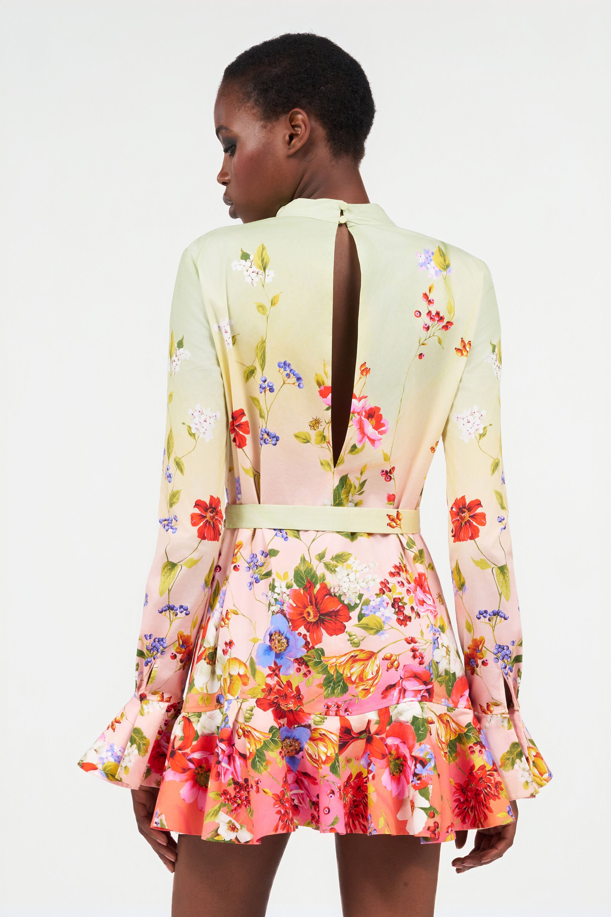 RC Mini Abito con Stampa Miami GREEN/FUCHSIA WQT104-3AR32