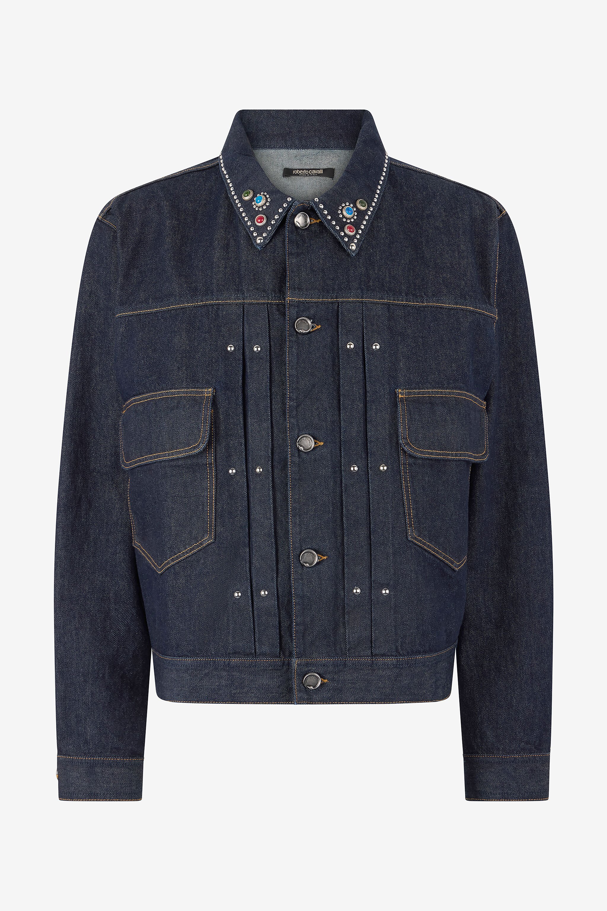 RC Denim Jacket with Studs and Stones Dark blue VRJ476-VT025
