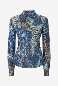 ${brand} Cotton Shirt with Jaguar Skin Print ${colorDescription} ${masterID}