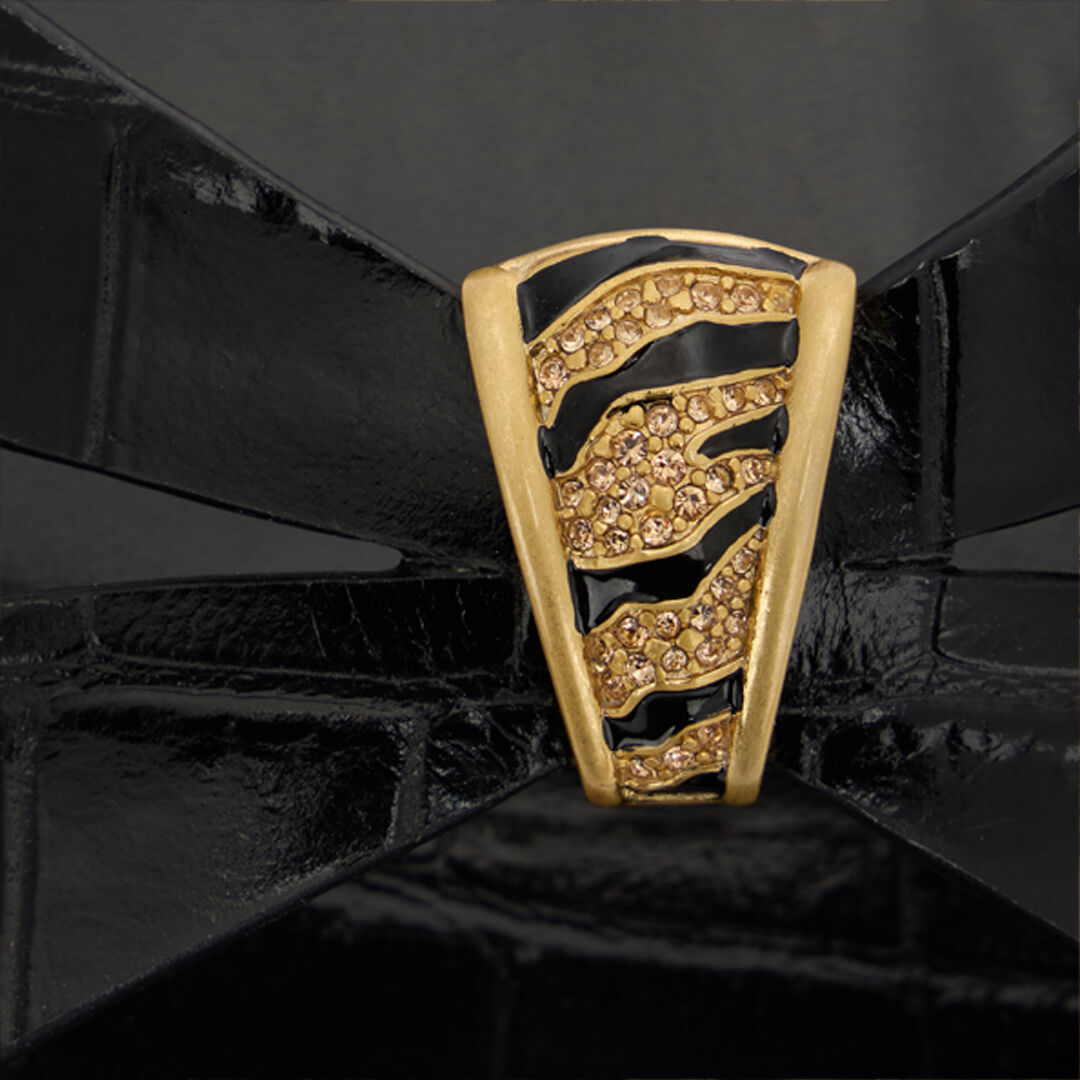 RC Slides with Jewel Embellishment Black VKS023-PZ579