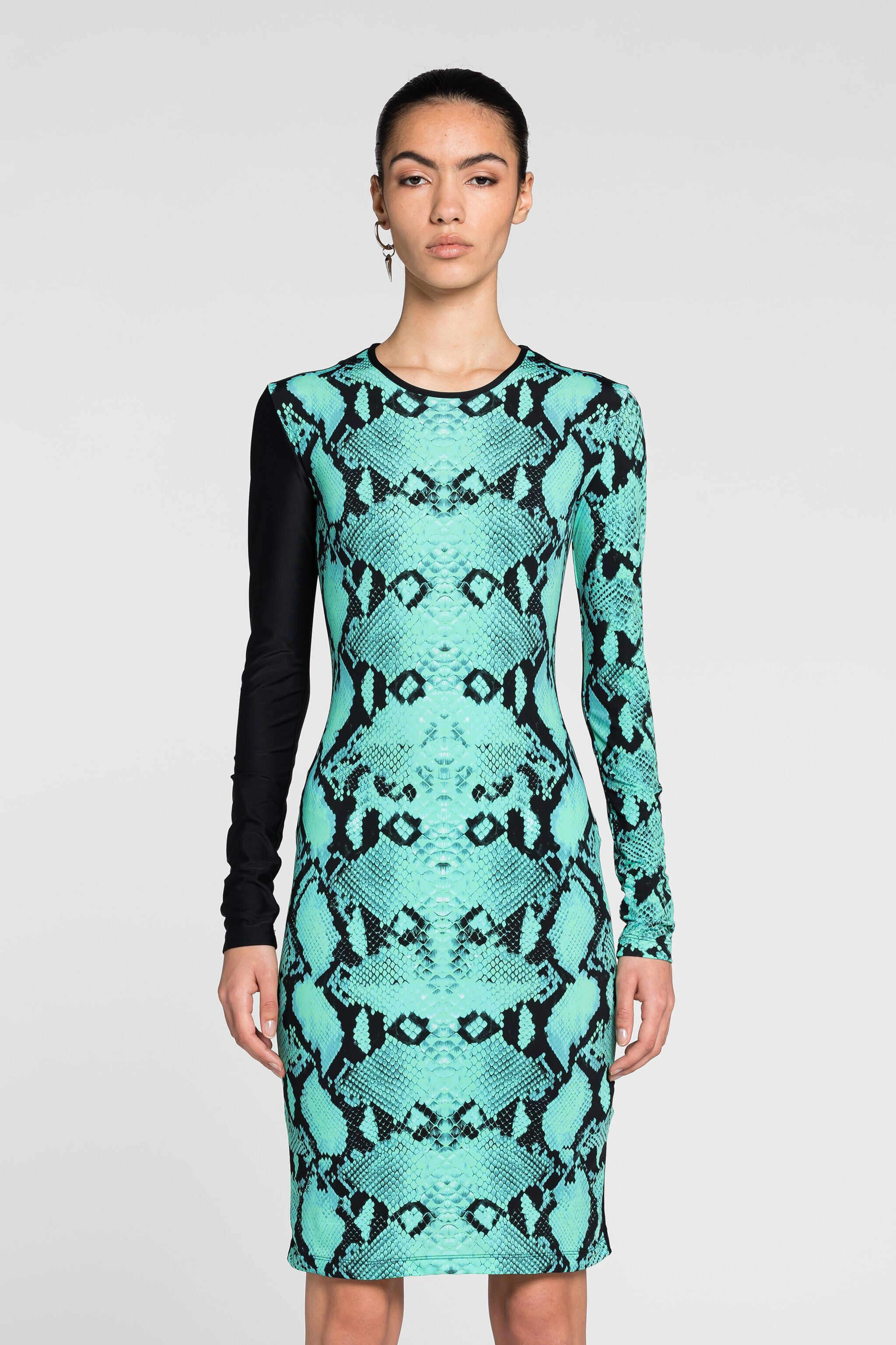 RC Python-Print Dress Light blue PKT10L-LNE38