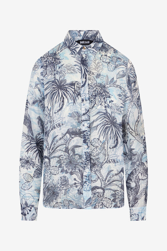 JC Stange Jungle Print Shirt NAVY UFT146-UF212