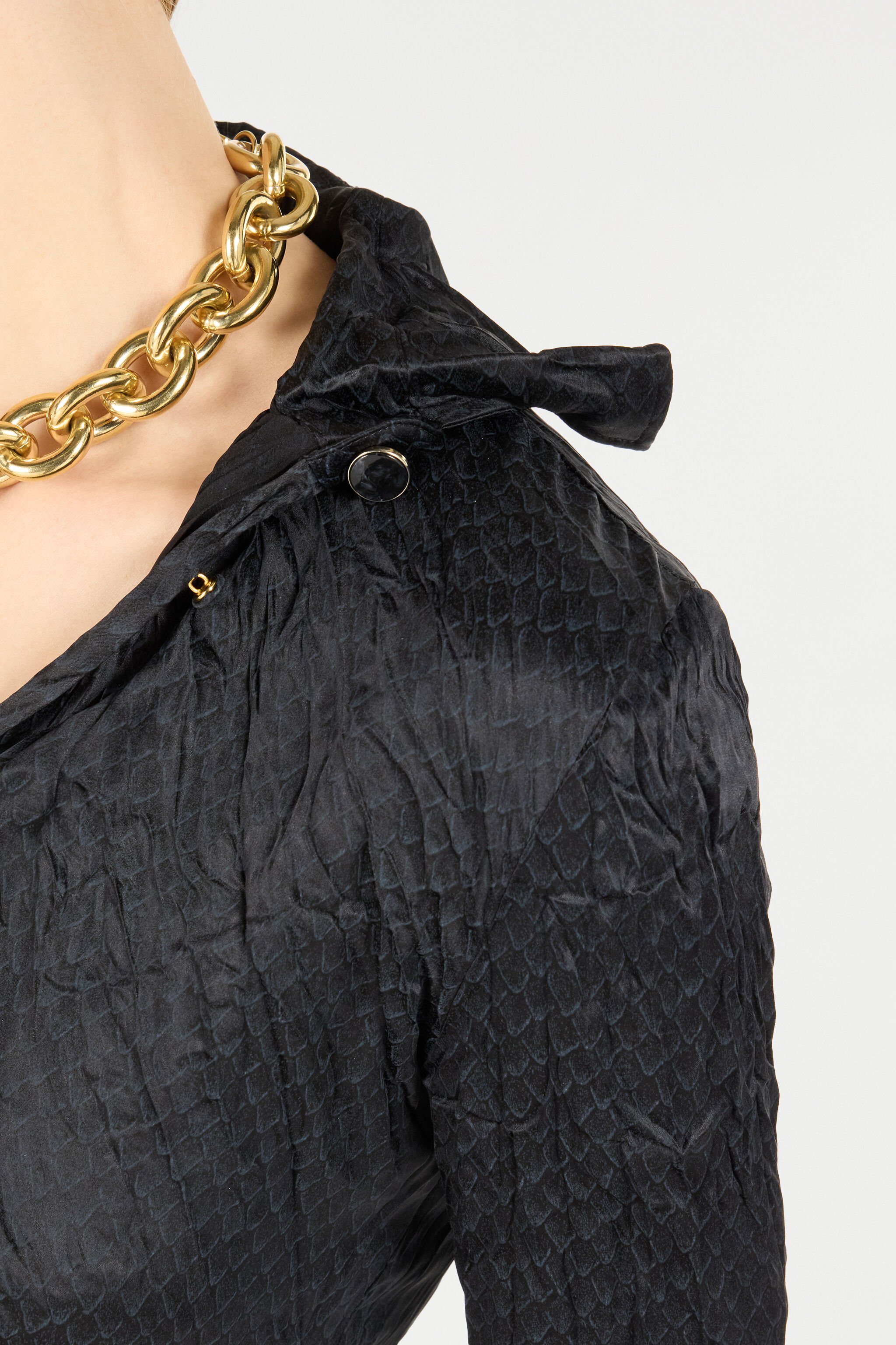 RC Shirt with Python Print Black UKT700-SZN57
