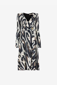 ${brand} Animal-print wrap midi dress ${colorDescription} ${masterID}