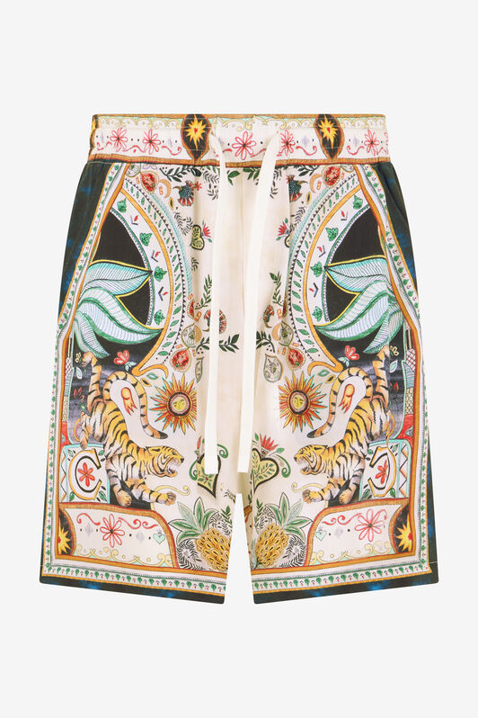 JC Shorts Stampa Tropical Garden OFF WHITE WFT014-WF041