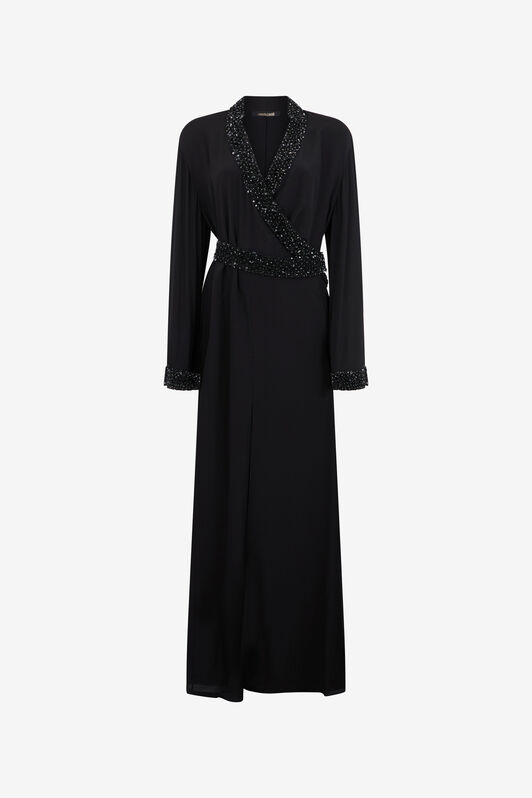 RC Seiden-Maxikleid mit verziertem Detail RC Seiden-Maxikleid mit verziertem Detail NERO/ARGENTO VWR197-SY001