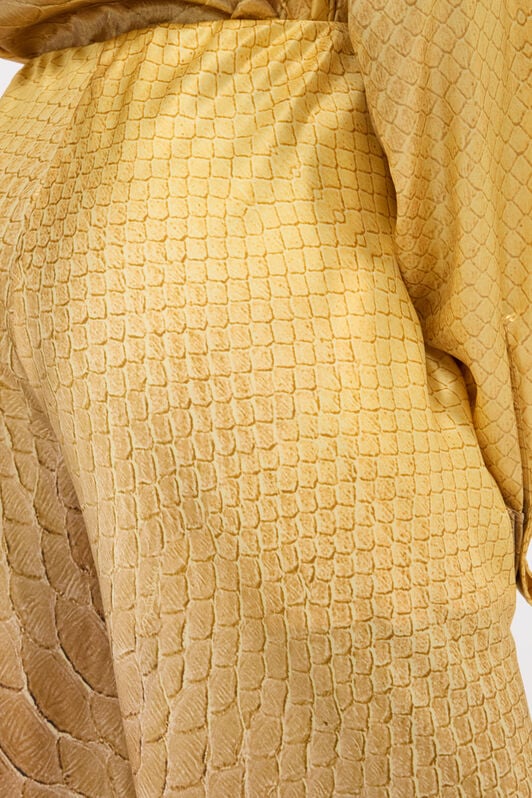 RC Wide-Leg Silk Pants with Beige and Sand Scale Print BEIGE/SAND WWT201-RYS31