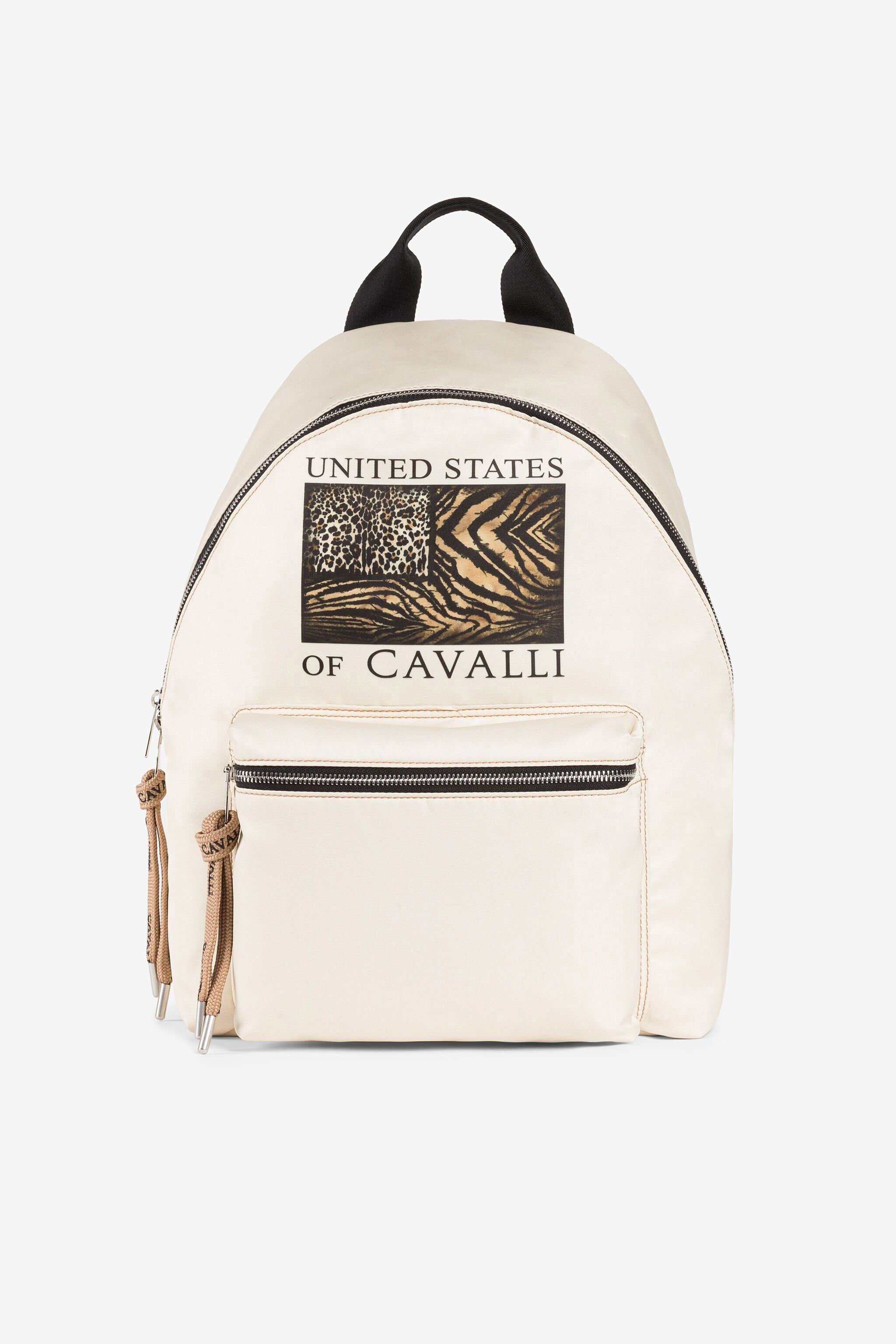 RC Graphic-print backpack Ivory QRB003-3F000