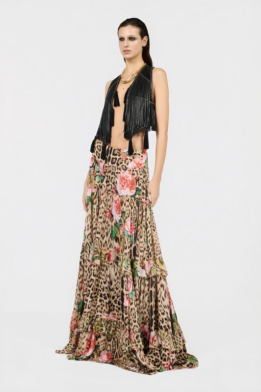 RC Gilet Noir À Franges Et Clous BLACK XQP602-PN003