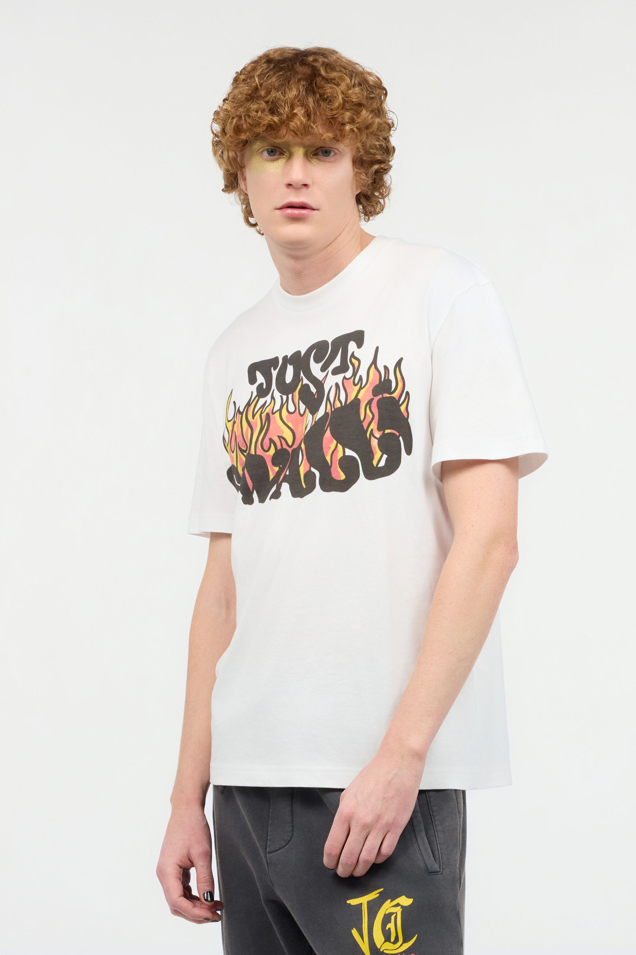 JC T-Shirt Mit Logo-Print Vorn Weiß UFT062-UF082