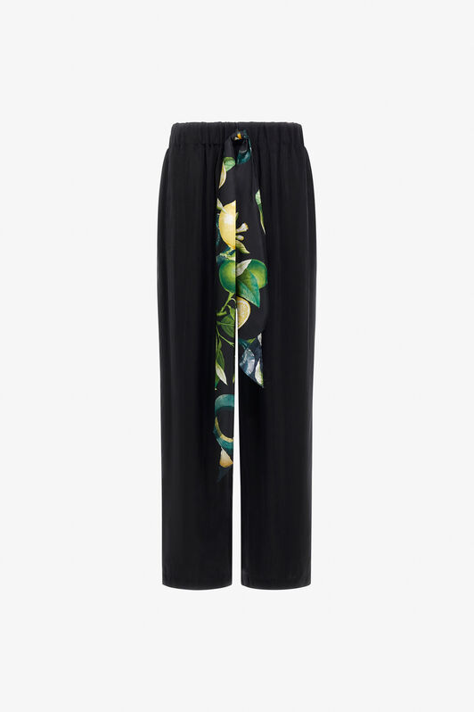 RC Trousers with Lemon print details Black SRT255-FLJ03