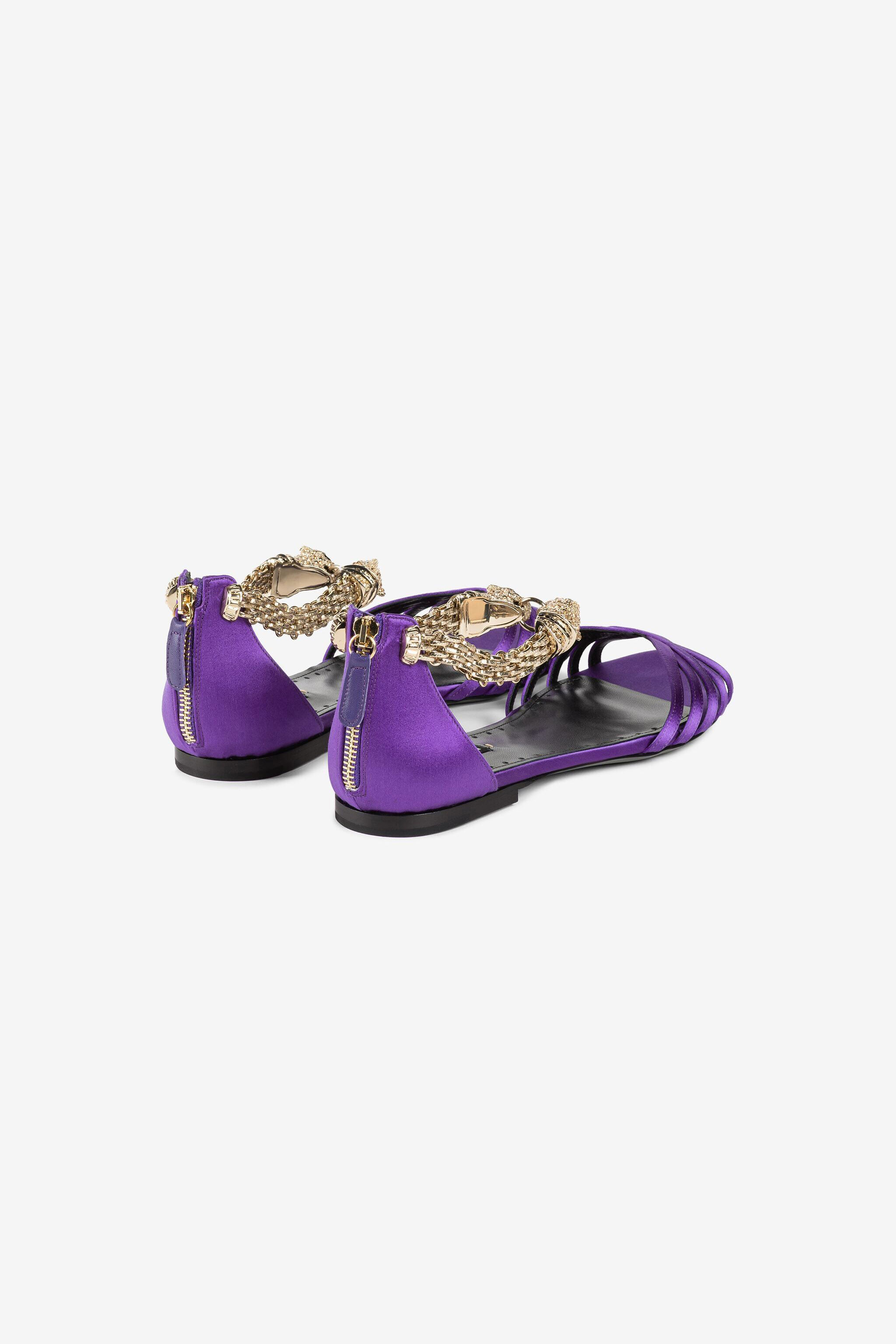 RC Sandalen mit Pantherkopf Lila OQS034-RA008